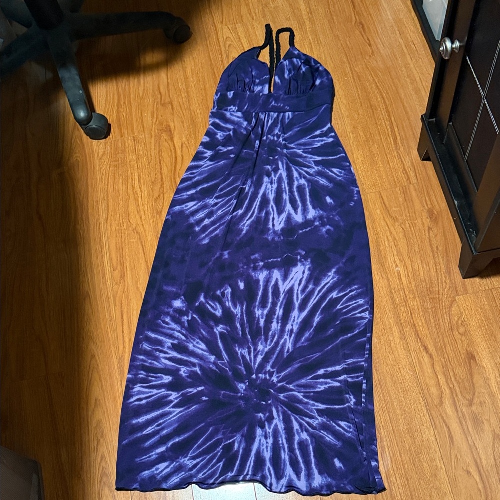 Sweet Storm Purple Tie-Dye Dress small